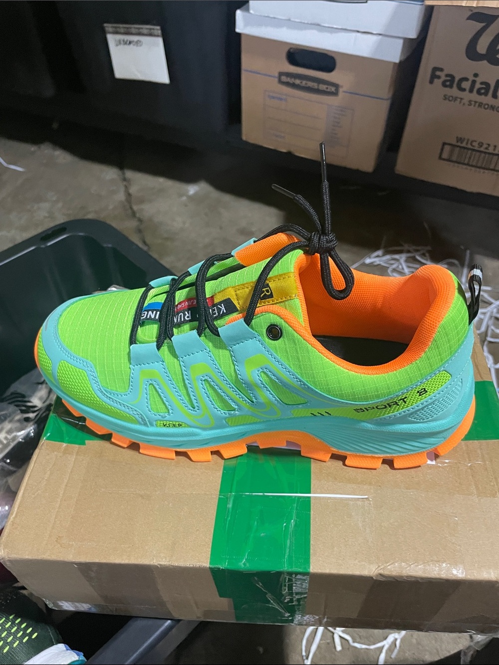 Bakers Neon Green & Orange Women’s Athletic Sneakers